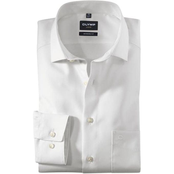 OLYMP Luxor Overhemd, Modern Fit, Global Kent, Wit