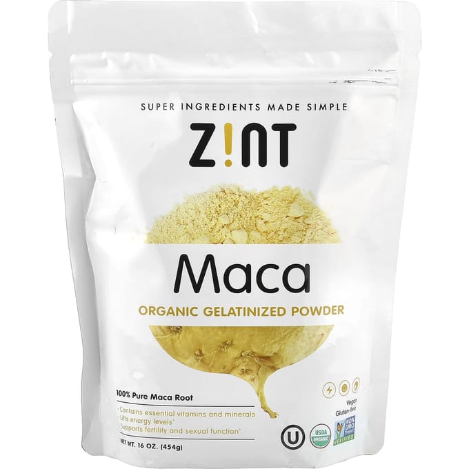 Zint, Maca, Biologisch Gelatiniseerd Poeder, 16 oz (454 gr)