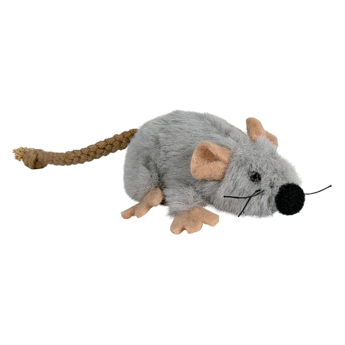 Trixie Kattenspeelgoed Muis van Pluche met Kattenkruid 7cm