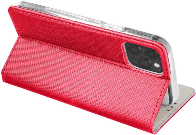 Jaym, Hoesje geschikt voor Apple iPhone 14 Pro Max - Magnetisch Folio met Standaard, Rood