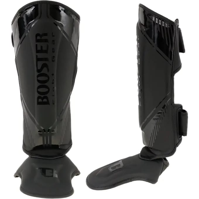 Booster Kickboks Scheenbeschermers Bangkok - Zwart/Zwart - maat M
