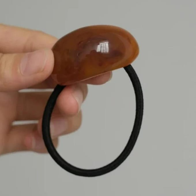 Bandes élastiques pour cheveux Accessoires pour cheveux Couvre-chef Élastique pour queue de cheval Chouchou pour femmes café clair