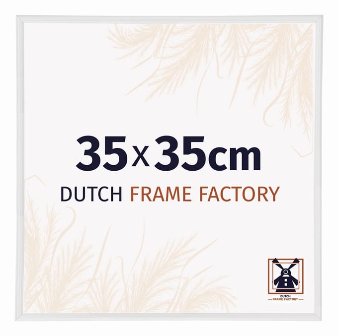 Fotolijst 35x35 cm - Kunststof - Wit Hoogglans - Angers