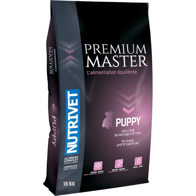 15kg Nutrivet Premium Master Puppy met kip droog hondenvoer