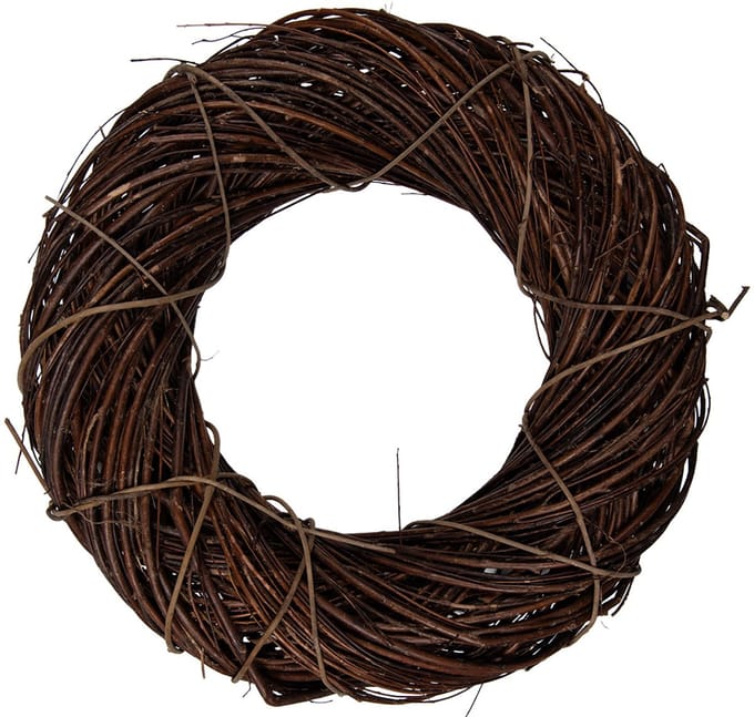 Clayre & Eef Krans Ø 50x12 cm Bruin Rotan