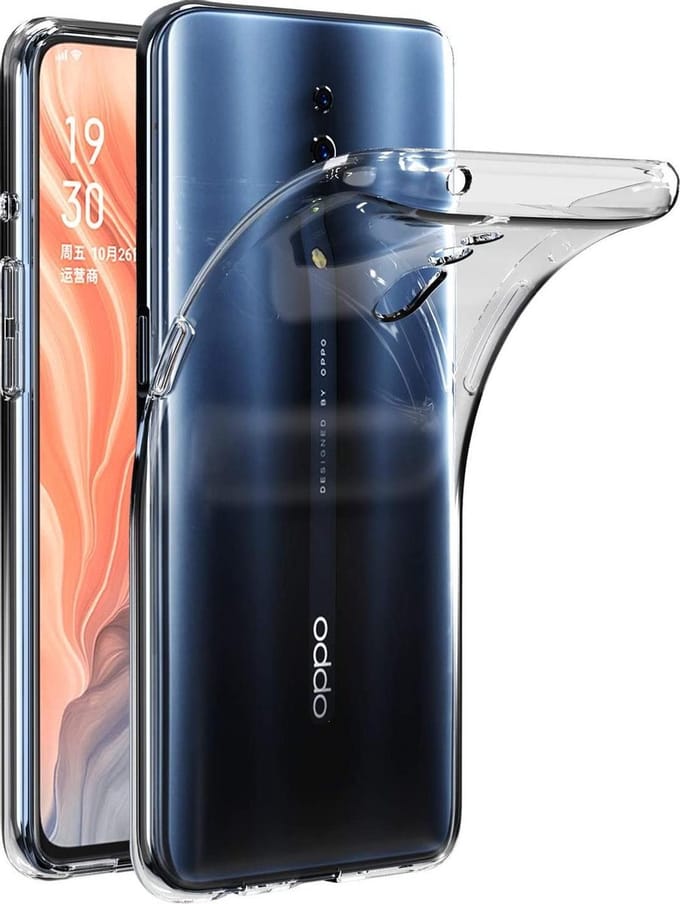 Silicone hoesje Geschikt voor: OPPO Reno 2 - transparant