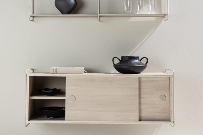 Fjôrd Hangend Wandkastje Paris 121x35x48cm Beige MDF