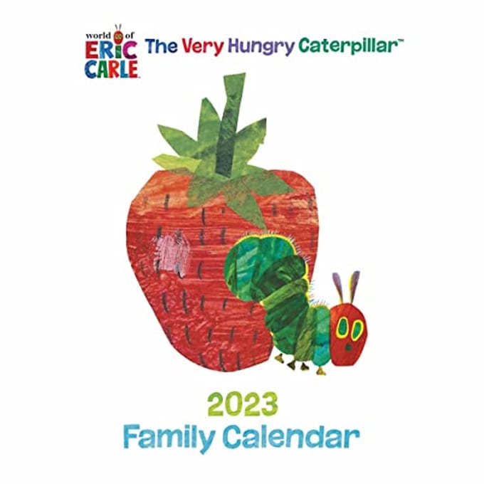 2023 A3 Familiekalender met kleurrijke maandindeling