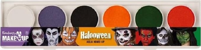 Schmink palet 6 kleuren horror thema - Schminken - Carnaval/Halloween make-up