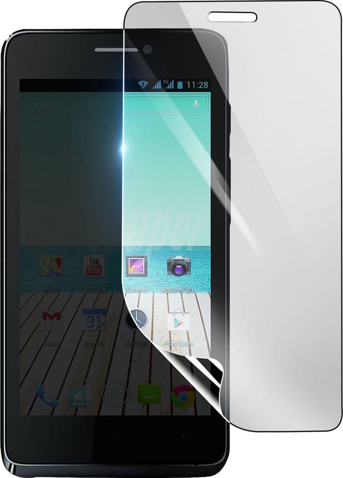 3mk, Geschikt voor Qlive 4.5, Schokbestendige Hydrogel Screenprotector, Transparant