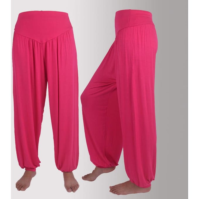 Dames sportmode elastische losse modal katoen zachte yoga dans harembroek M white