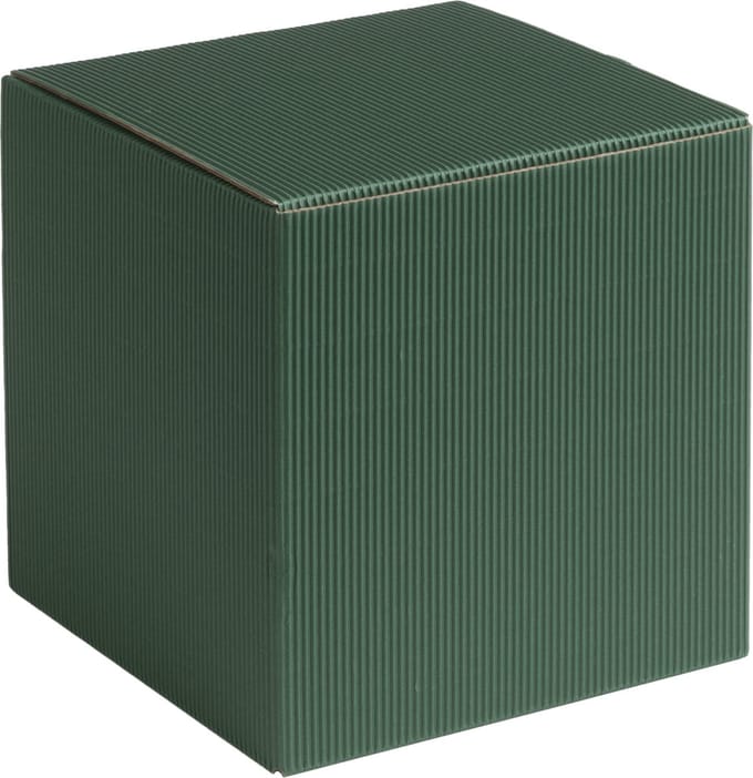 Cadeauverpakking vierkant-kubus karton 9x9x9cm DONKERGROEN (100 stuks)