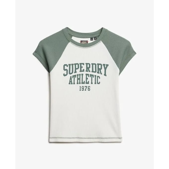 Superdry - Athletic Essentials T-shirt met raglan-kapmouwen - Dames - T-shirts