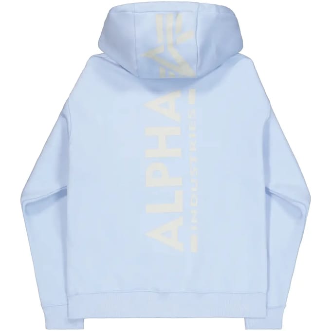Sweatshirt met hoodie en bedrukte achterkant Alpha Industries