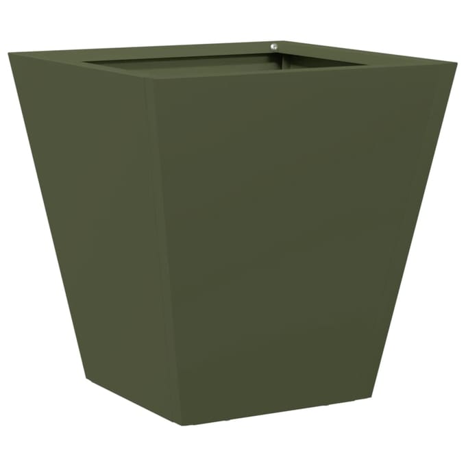 vidaXL - Plantenbak - 30x30x30 - cm - staal - olijfgroen