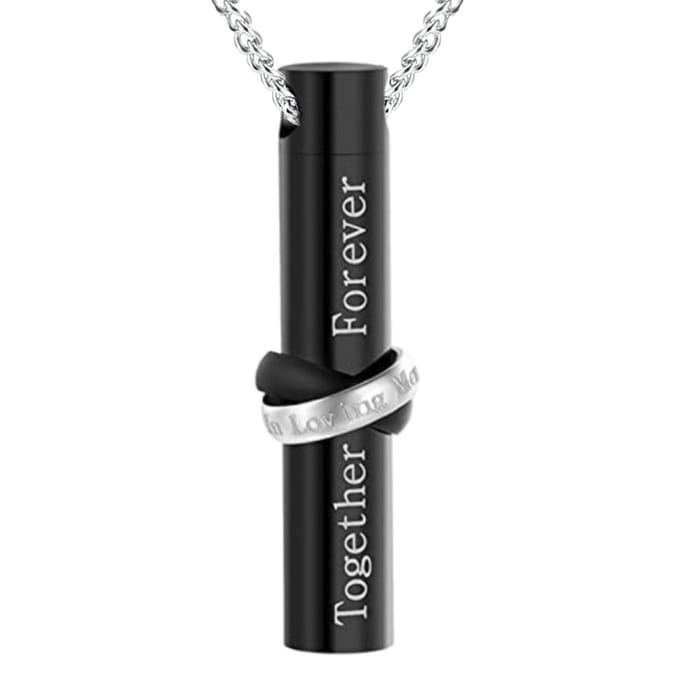 Fako Bijoux® - Ashanger / Assieraad - Cilinder - Together Forever - Zwart