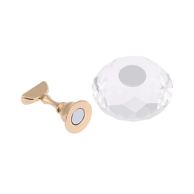 Support Magnétique pour Entraînement d'Ongles Base en Alliage Support Présentoir Nail Art Cristal Diamant Blanc