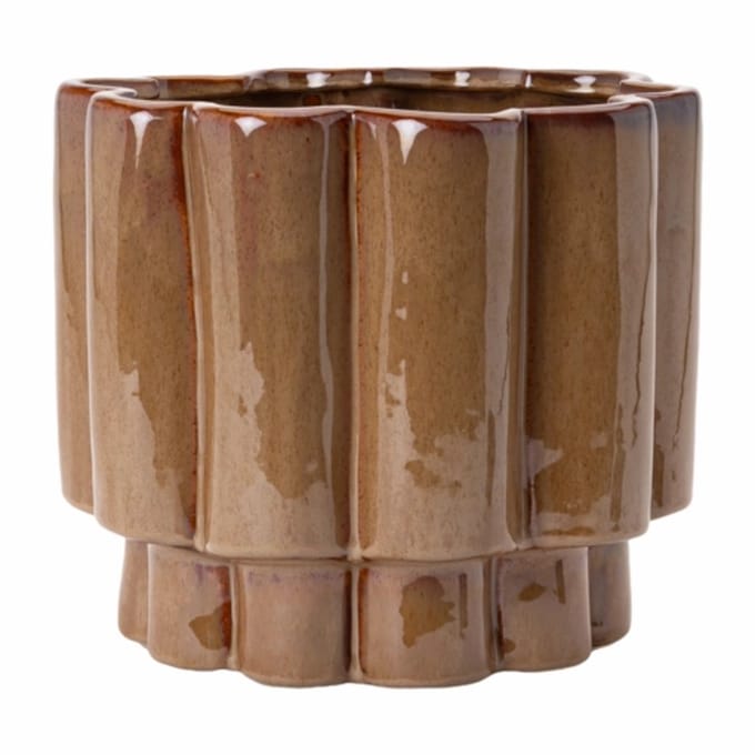 by fonQ Ceramic Vaas Ø23 cm - Brown