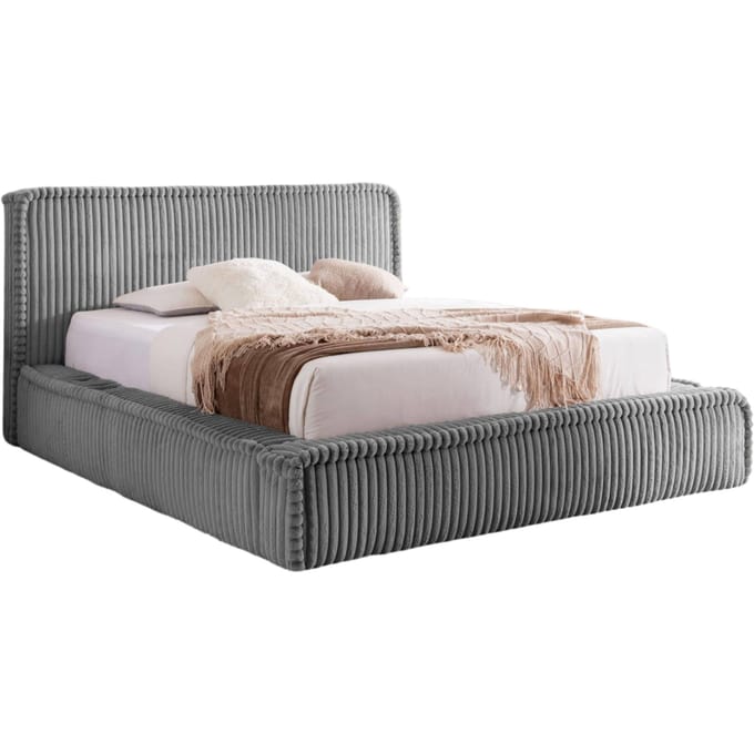 Bedframe Mirras in brede ribstof 200 x 200 cm | NADUVI Collection