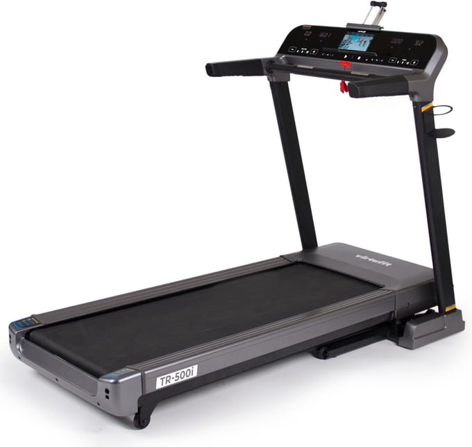 VirtuFit Elite TR500i Loopband - Tot 20 km/u - 15% Helling - Inklapbaar - 30 Programma’s - Incl. Display, Hartslagmeting en Tablethouder - FitShow, Kinomap & Zwift - Max. 150 kg