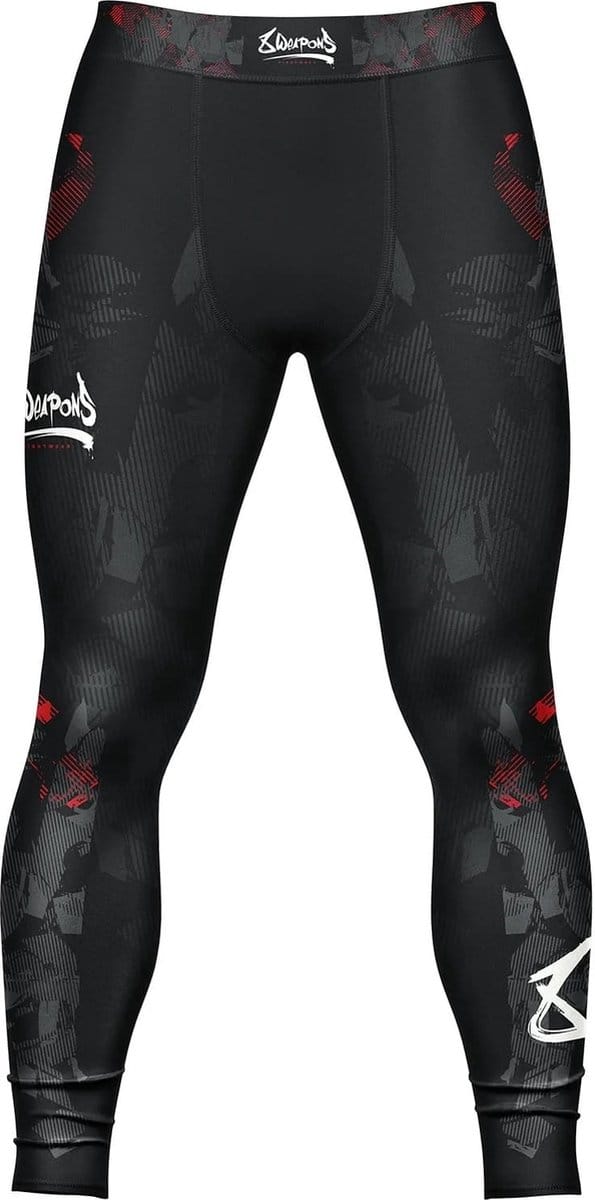 8 WEAPONS Sportlegging Tights Hit 2.0 Zwart Rood - S