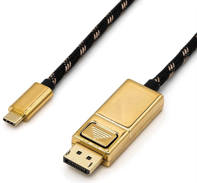 ROLINE GOLD USB-C - DisplayPort adapterkabel, v1.2, M/M, 2 m