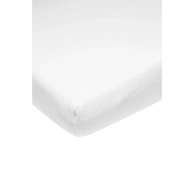 Meyco Baby Uni molton stretch hoeslaken juniorbed - 2-pack - white - 70x140/150cm