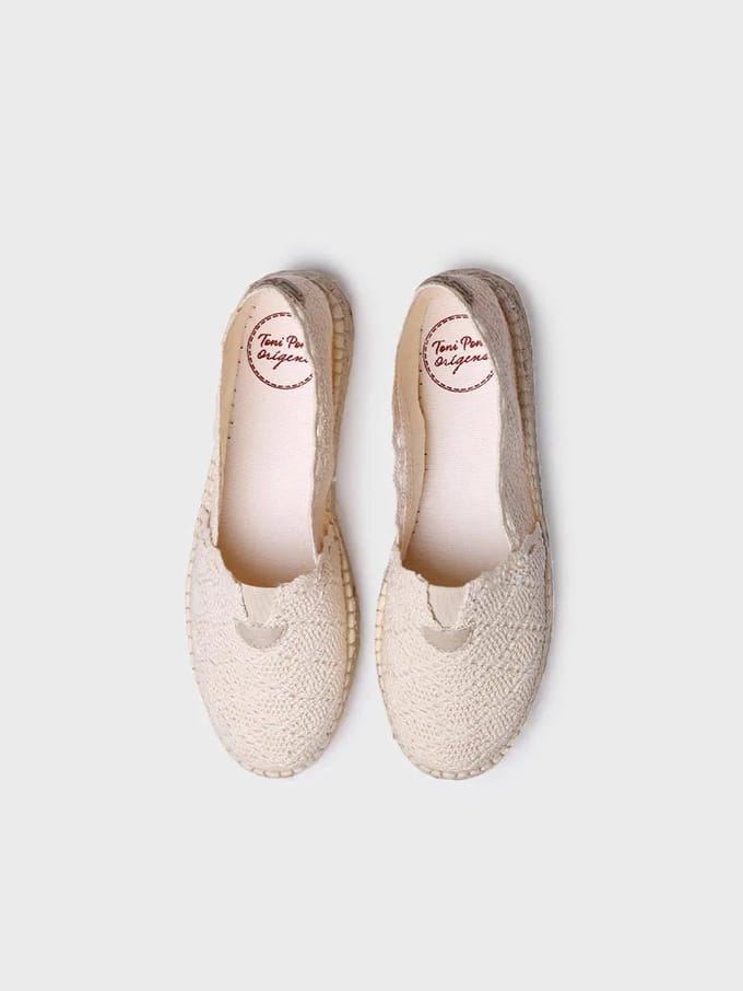 Platte gehaakte espadrilles voor dames | AITANA