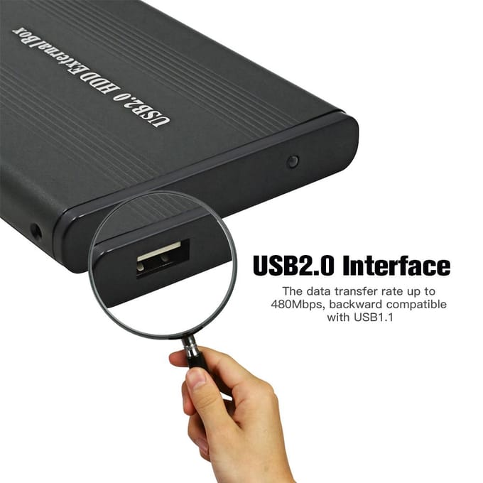 USB2.0 naar IDE harde schijfbehuizing 2,5  IDE HDD-behuizing Draagbare harde schijfbox