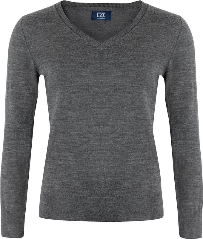 Cutter & Buck Vernon V-neck Dames 355433 - Antraciet Melange - M