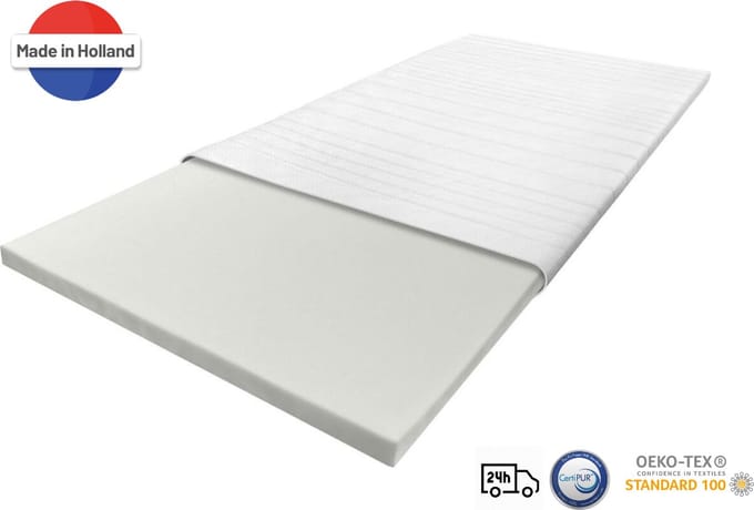 Nirwana Topper Matras 80x200 Traagschuim - 7 cm dik - Topdekmatras - Extra Comfort