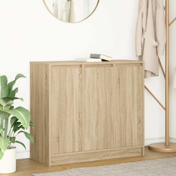 vidaXL - Dressoir - 85x34x76 - cm - spaanplaat - Sonoma - eikenkleurig