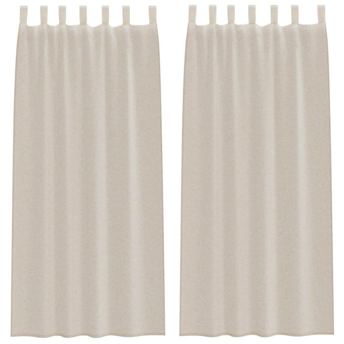 vidaXL - Voile - Gordijn - 2 - st - Zand - 245 - x - 140 - cm - Polyester