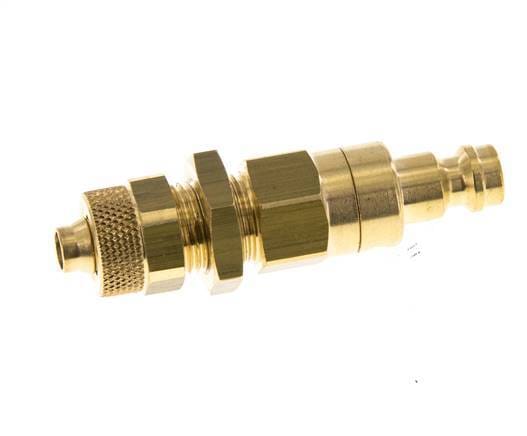 Messing DN 5 Luchtkoppeling Insteeknippel 6x8 mm Push-On Schotkoppeling Double Shut-Off - CLP5-NB-B-SV-6