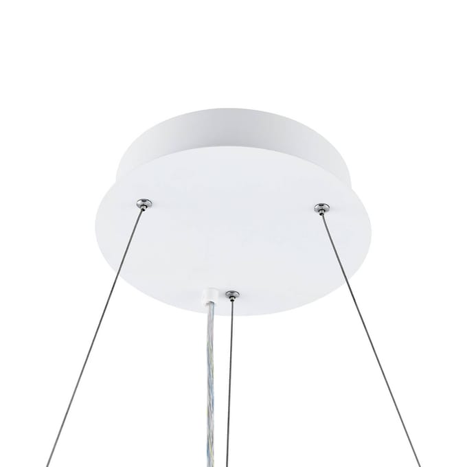 Deko-Light LED hanglamp PANEL, wit, Ø 63 cm, metaal, CCT, dimbaar, 50 W