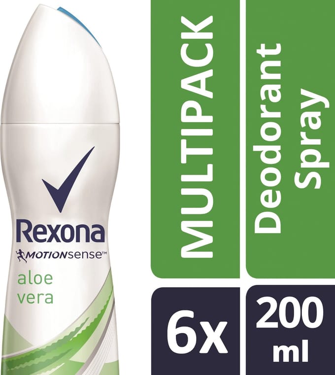 Rexona Women Fresh Aloe Vera - 6 x 200 ml - Deodorant Spray