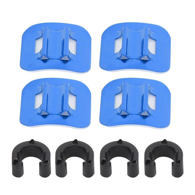 CANSUCC 4 Stuks Fietsremkabel Buisgeleider Versnellingskabel Adapter Fietsframe C-gesp(blauw)