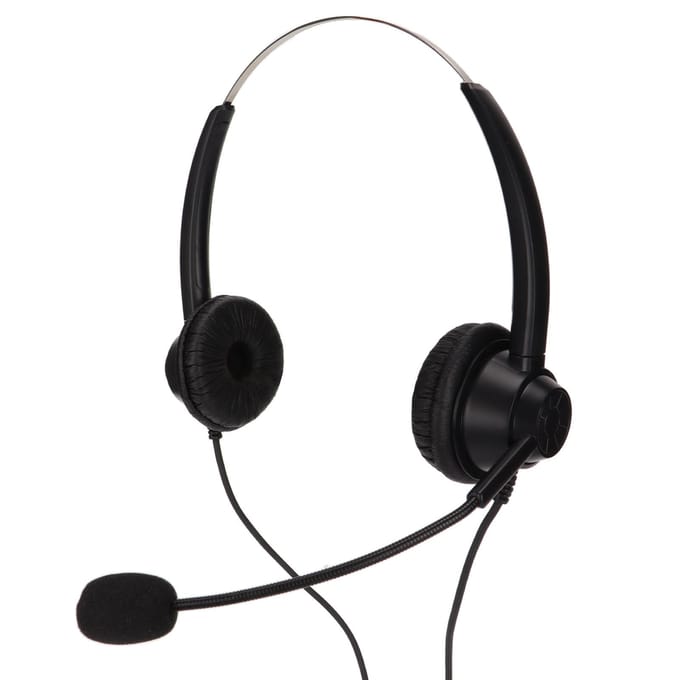 H360DRJ9MV RJ9 Kantoorheadset Binaurale Telefoonheadset met Instelbaar Luidsprekervolume en