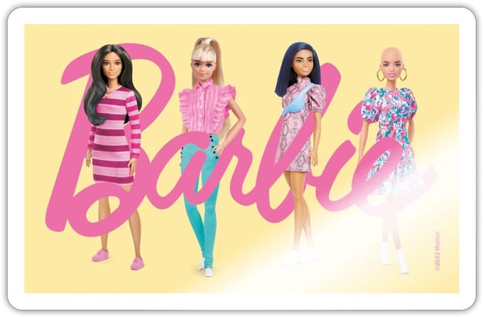Barbie En Haar Vrienden Sticker maat S (10 x 10 cm)