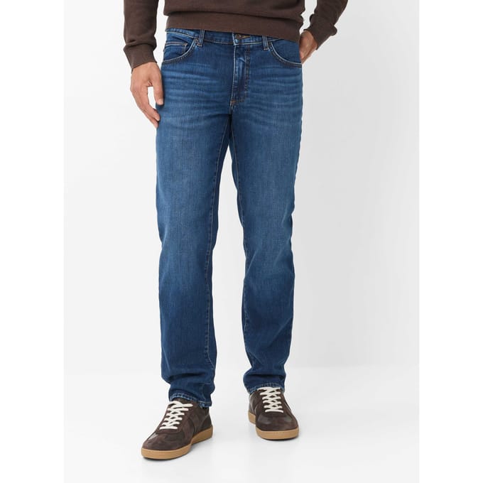 Brax Heren Jeans  Style CADIZ DARK ROYAL BLUE, denim blauw regular, maat 40/30