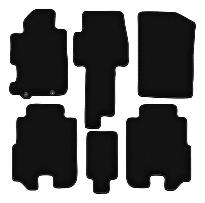 BASIC zwarte velours vloermatten voor: Honda FR-V MPV (2004-2009)