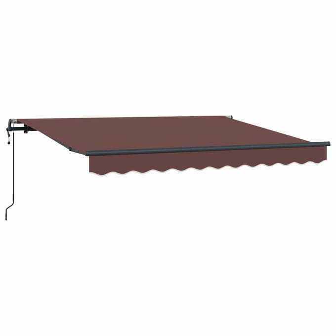 vidaXL - Uitschuifbare - luifel - Bruin - 350 - x - 200 - cm - Stof