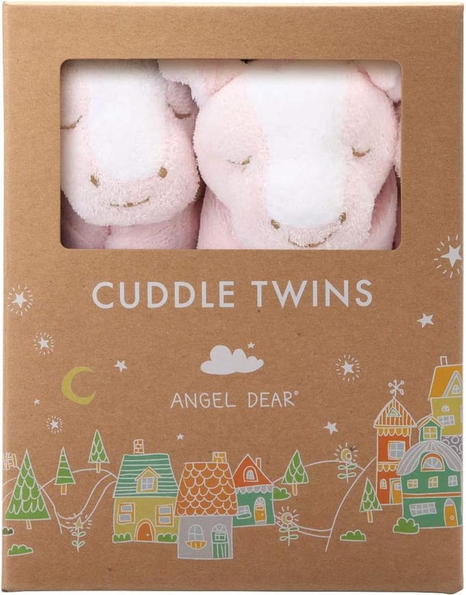 Zachte Pluche Knuffel Tweeling Set Roze Pony