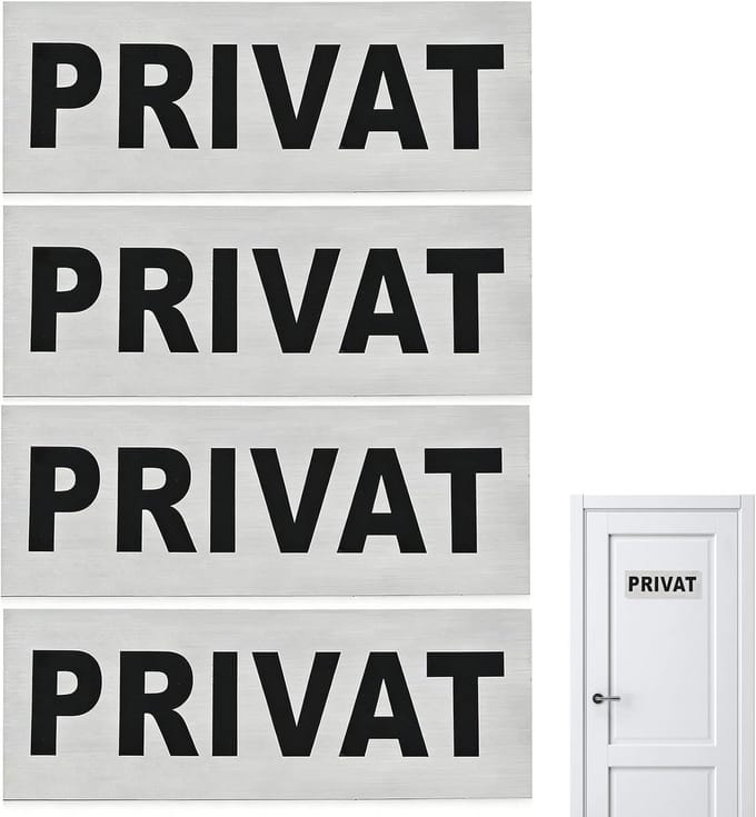 Zelfklevend Privé Instructiebord Aluminium voor Binnen en Buiten Kantoor Winkel