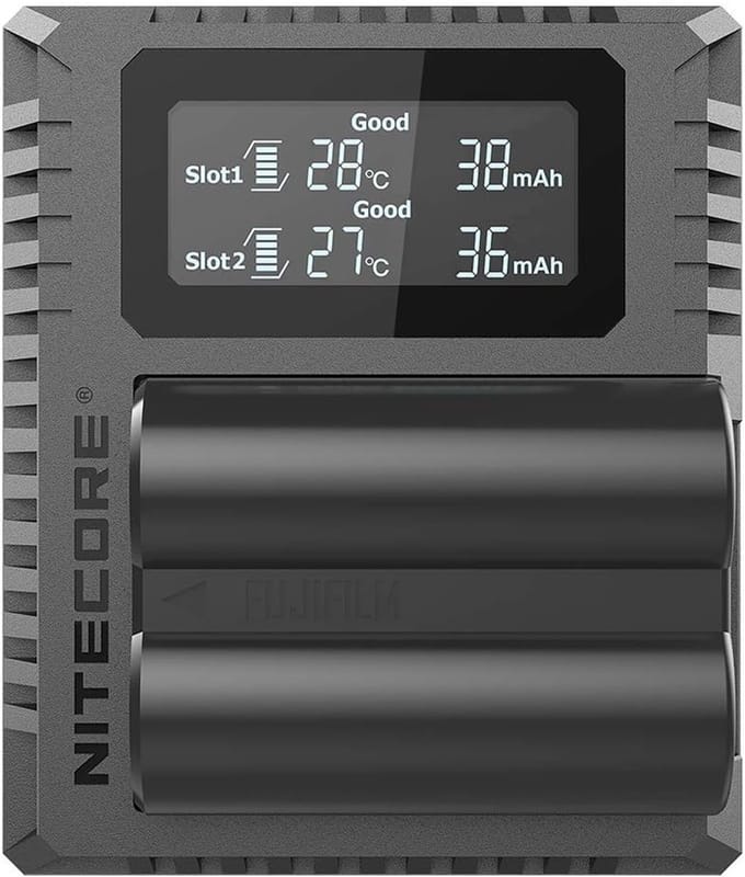 Dubbele Batterijlader - Camera Accu Oplader - Snel Batterijen Laden - Intelligent Laadbeheer - Compact Ontwerp