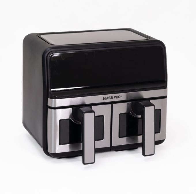 Swiss Pro+ SPAF8L2G - Dubbele Airfryer - 8L - 2400W - Dual Zone Technologie