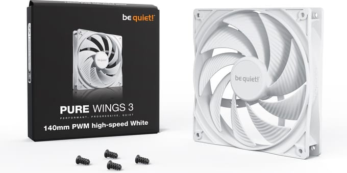 be quiet! Pure Wings 3 140mm PWM high-speed White - Case ventilator - 120mm - Wit - 32 dBA