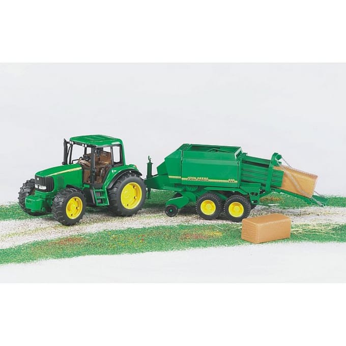 Speelgoed | Miniature Vehicles - John Deere Balenpers Bruder (02017)