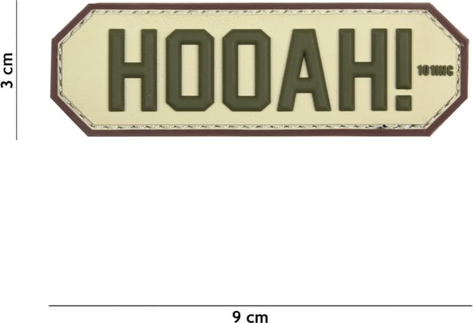 101 Inc Embleem 3D Pvc Hooah Beige 17059
