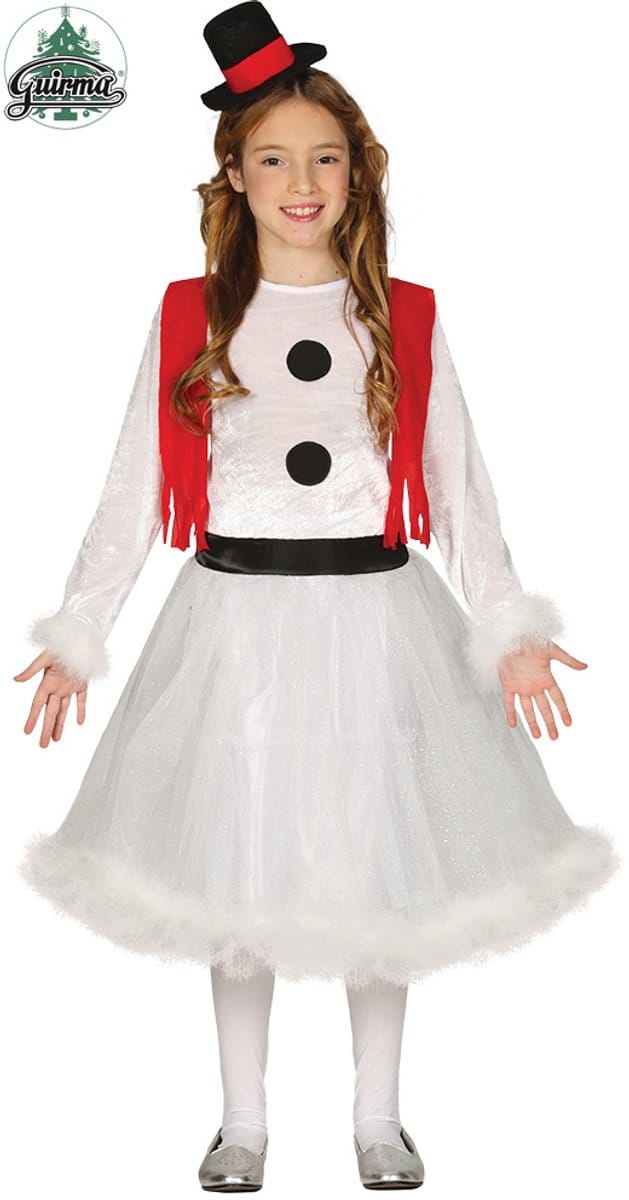 Fiestas Guirca - Jurk sneeuwpop 3-4 jaar - Carnavalskleding - Carnaval - carnavalskleding 2027 - Carnaval kostuum